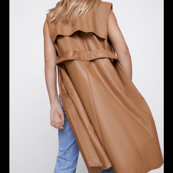 ZARA NWT FAUX LEATHER VEST - Picture 7 of 11
